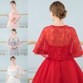thumbnail image 2 of Wedding Bridal Shawl Wrap Capelet Floral Lace Jacket Bolero Tulle Cape Shrug, 2 of 19