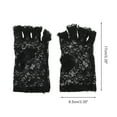 thumbnail image 3 of Unique Bargains 1 Pair Sunblock Fingerless Gloves Floral Half Finger Sun Block Driving Gloves for Women Black, 3 of 5