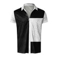 thumbnail image 1 of toraway Costumes Décontractés pour Hommes Grande Taille 54L Chemise à Col Rabattu à Manches Courtes Deux Pièces L, 1 of 4