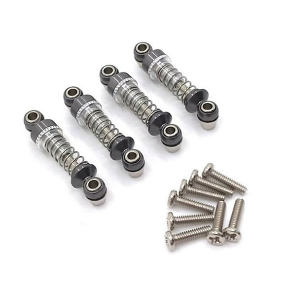 4Pcs Metal Shock Absorber Damper for 284131 K969 K979 K989 K999 P929 P939 1/28 RC Car Upgrade Parts,Gray