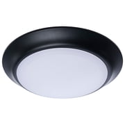 Satco 62-1804R1 7 Inch LED Disk Light 9.5W CCT Selectable 2700K-5000K 780 Lumen Dimmable Wet Rated Black Finish Energy Star (1 Pack)