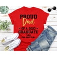thumbnail image 2 of Custom Proud Dad of a 2023 Graduate Shirts, Father' Day Class of 2023 Graduation Family T-Shirts, Red, 2 of 5