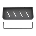 thumbnail image 3 of Carrito para ducha, estante de montaje en pared, cesta de aluminio, gran capacidad, diseño moderno, estante de almacenamiento versátil con colgador de toallas para baño, cocina, sin ganchos, 3 of 10
