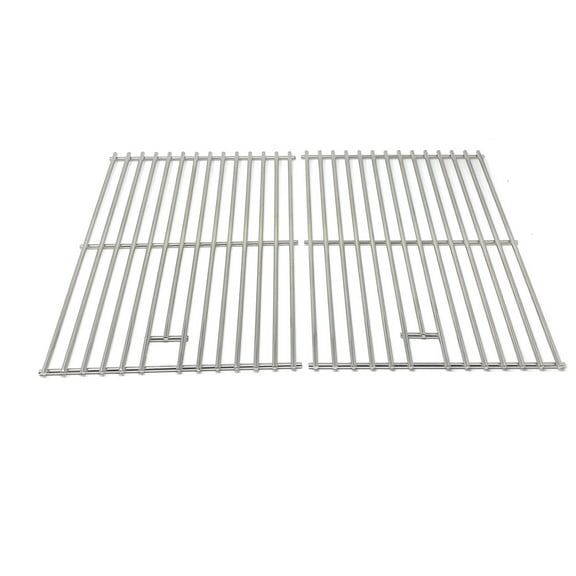 Replacement 304 Solid Stainless Steel Cooking Grates for Grill Chef GC716, Gas Models, Set of 2