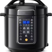 9-in-1 Electric Pressure Cooker, 14 Presets Instant Multi Cooker Olla de Presion Non-Stick Pot Yogurt Maker Rice Cooker Slow Cooker Sauté Steamer 6 Quarts Black