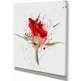 thumbnail image 2 of Bright Hand drawn Red Rose Sketch - Floral Canvas Art Print, 2 of 3
