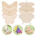 thumbnail image 4 of 54 Pcs Découpes Papillon Couleurs Assorties Bois Non Fini pour Projets DIY, 4 of 9