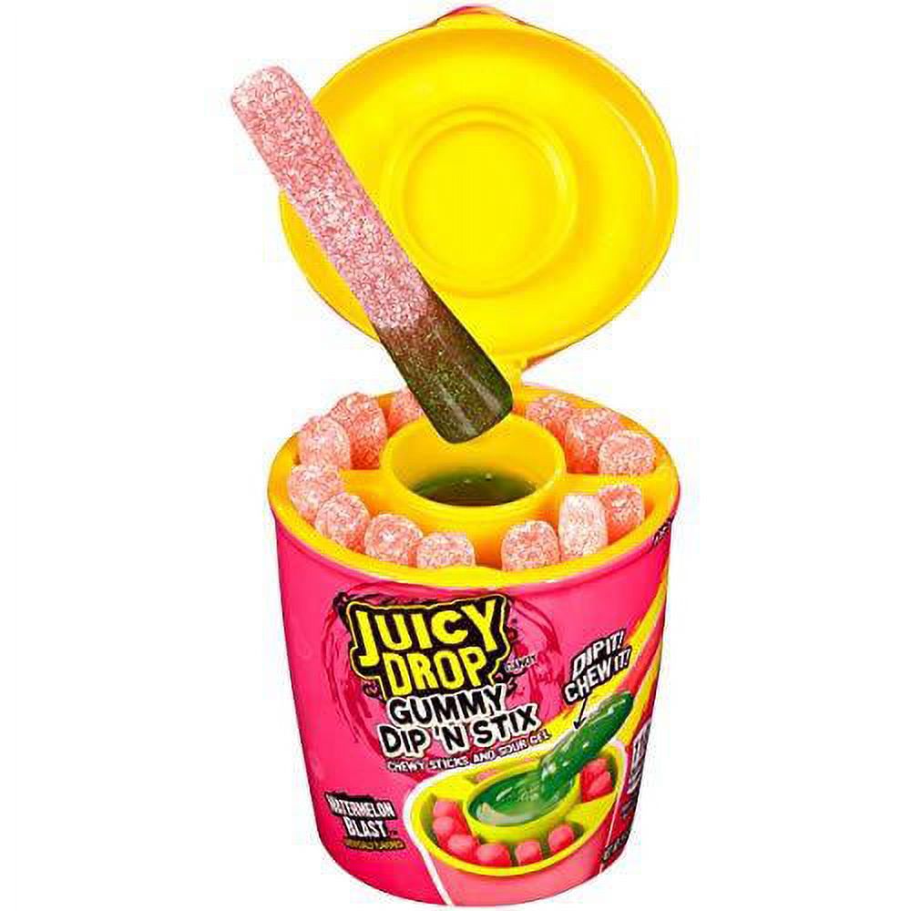 Juicy Drop Sweet and Sour Chewy Candy Mix, Gummy Dip 'N Stix Variety ...