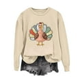 thumbnail image 2 of Thankful Sweatshirt for Womens Funny Turkey Graphic Sweatshirts for Thanksgiving Day Oversized Crewneck Pullover Tops Grateful And Blessed Drop Shoulder Long Sleeve Shirts Fashion Casual Outfits, 2 of 6