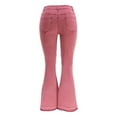 thumbnail image 6 of YDFCWXW Women's High Waisted Bell Bottom Jeans Ripped Stretch Skinny Flare Jeans Distressed Bootcut Denim Pants Pink, L, 6 of 7