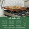 thumbnail image 4 of Square Grill Pan | 100% Ceramic Pan, Handmade, Non-Toxic, Eco-Friendly, Oven Safe 662F, 4 of 8