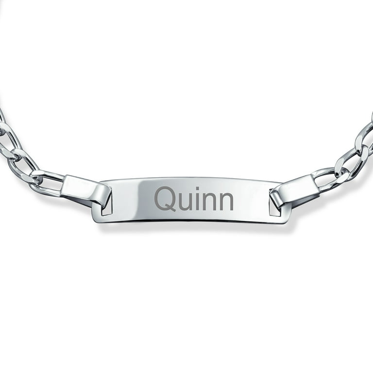 Bling Jewelry Womens Dainty Thin Identification ID Bracelet