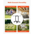 thumbnail image 3 of KFFKFF Collapsible Chair Stand, Supports up to 200 LBS, T-design Cart for 14 Chairs, Robust Metal Chair Transport Dolly with Rubberized Wheels, Versatile Chair Storage for Social Gatherings, Hotels, 3 of 9