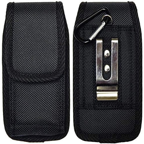 Classic Pouch with Belt Clip for Dexcom G6 (G7) Receiver (Vertical2/BLACK)