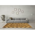 thumbnail image 3 of Ahgly Company Indoor Rectangle Checkered Brown Modern Area Rugs, 3' x 5', 3 of 4