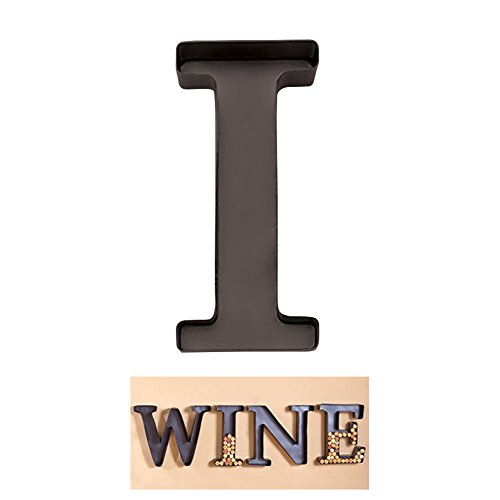 Personalized Letter "I" Metal Wall Wine Cork Holder Monogram Wall Art