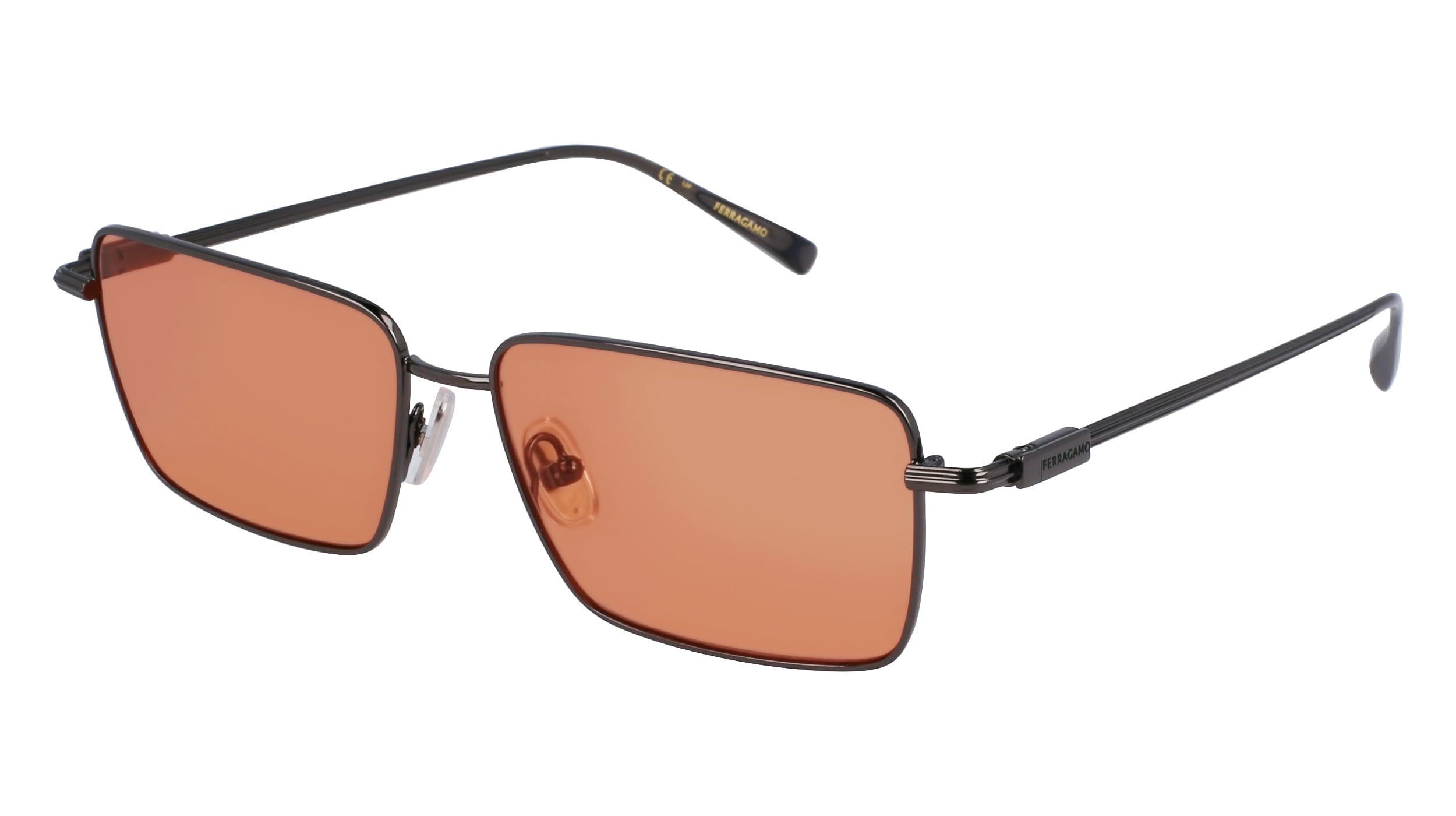 NWT Salvatore Ferragamo SF1027S Tortoise Rectangle 55mm Sunglasses Salvatore Ferragamo SF1027S 001 55mm Square Sunglasses  main image 4