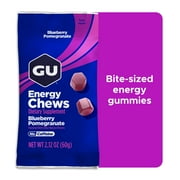 (4 pack) GU Energy Chews, Blueberry Pomegranate - 1 Bag (2 Servings Total)