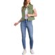 thumbnail image 2 of Chaleco sin mangas de mezclilla lavado para mujer INSPIRE CHIC con botones y bolsillos color verde guisante M, 2 of 5