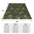 thumbnail image 3 of Bingfone Green Camouflage Skull Print Flannel Fleece Blanket Throw Blanket for Bed,Sofa,Couch,Travel,Camping(40"x30" ), 3 of 8