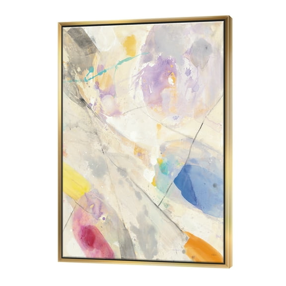 Designart ' Spring Minimalist Confetti I ' Modern & Contemporary Framed Canvas
