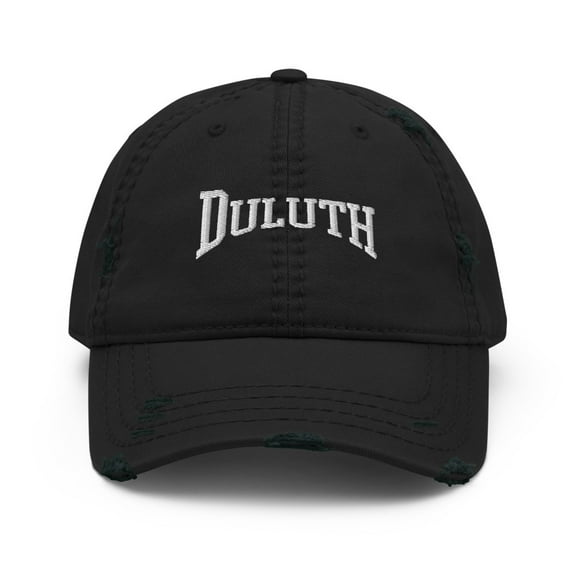 Duluth Embroidered Distressed Dad Hat (Black)