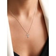 thumbnail image 4 of U7 To My Wife Cross Necklace for Women Dainty Colorful Cubic Zirconia 18 Inch Pendant Necklace Mother's Day Christmas Gift for Her with Card, 4 of 8