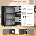 thumbnail image 6 of 4.5 Cu Ft Double Door Safe Box, Digital Keypad Security Safe with Dual Lock System, Home Safe for Cash, Jewelry, Documents, and Valuables, 6 of 8