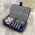thumbnail image 3 of 2024 Portable Jewelry Box Jewelry Organizer Display Travel Jewelry Case Boxes Button Leather Storage Chenille Jewelers Joyero, 3 of 6