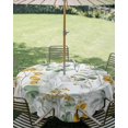 thumbnail image 2 of Sage Green Eucalyptus Outdoor Tablecloth with Umbrella Hole, Spring Floral Botanical Farmhouse Spillproof Waterproof Outdoor Table Cover, Patio Tablecloths for Party/Garden/Picnic, Round 54 inch, 2 of 9