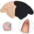 thumbnail image 3 of Shoes Heel Protection, 4 Pairs Memory Foam Strong Sticky Foot Pad Care & High Heels Heel Holder Cushion Liner For Women & Men (Black, Beige), 3 of 6