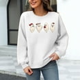 thumbnail image 3 of Christmas Womens Waffle Sweatshirts Loose Crewneck Long Sleeve Shirts Cute Christmas Printed Sweaters Casual Fashion Xmas Holiday Party Pullover Tops, 3 of 6