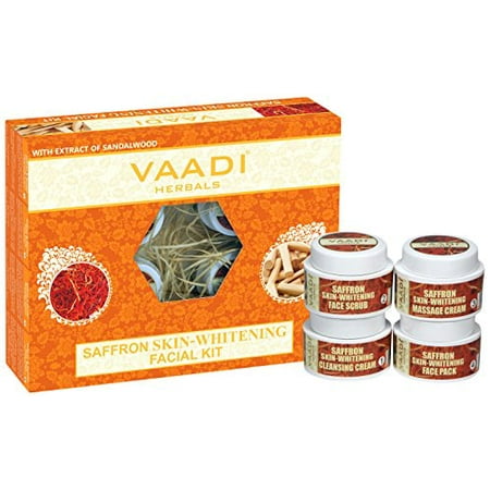Vaadi Herbals Saffron Skin Whitening Facial Kit with Sandalwood Extract,