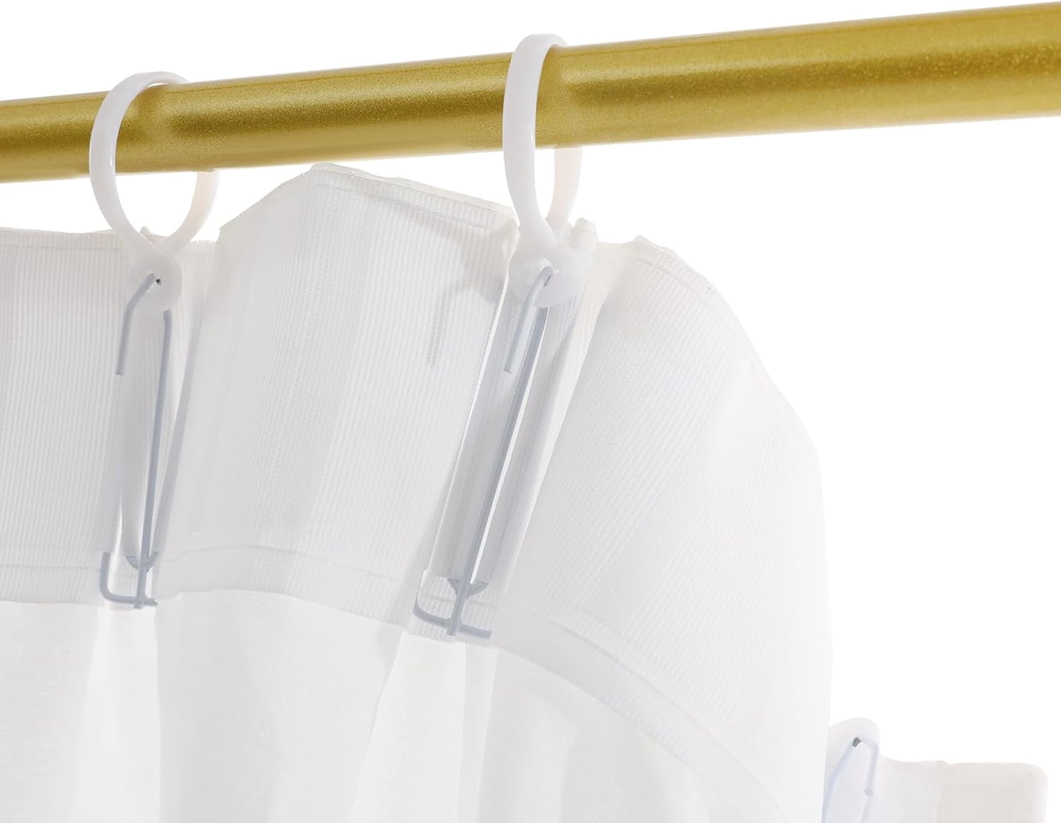 Privacy Partition Curtain Wall Mounted Room Divider with U-Shape Rod 7.5ft Wide & 7.22ft Height Curtain Drapes Separator Partition Screen Panel for Bedroom (White)