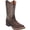 Café, variant on Men's Leather Cowboy Western Boot, Square Toe Midcalf, Rubber Sole