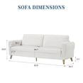 thumbnail image 2 of TROPOW 84" Modern 3-Seater Sofa Couch – Deep Seats, Wide Armrests, Wooden Legs, Comfortable for Living Room or Apartment, Easy Assembly – Space Saving, 2 of 8