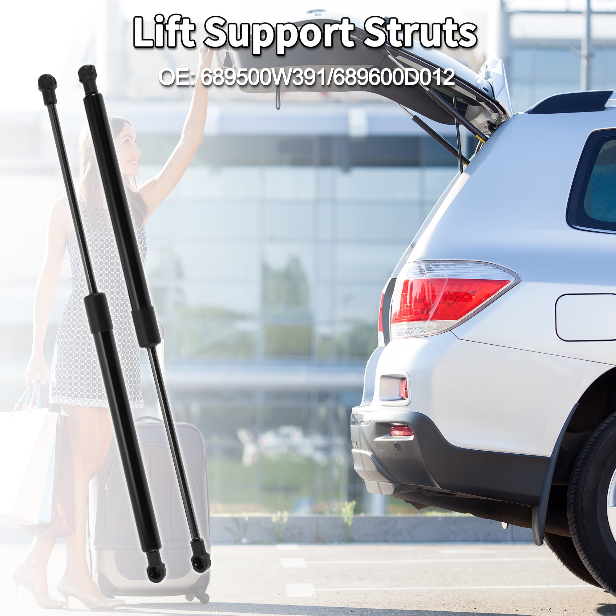 Unique Bargains 2Pcs Lift Supports for Toyota Yaris 2006-2011 Hatchback with Rear Wiper