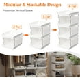 thumbnail image 3 of Lifewit Plastic Stackable Storage Baskets, 4 Tier Stacking Bins for Closet Wardrobe, 3 of 9