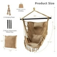 thumbnail image 3 of SUGIFT Hanging Rope Swing Chair with Soft Pillow and Cushions，Gray, 3 of 4