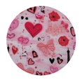 thumbnail image 4 of Patifu Hearts Theme Round Tablecloth, Stain-Resistant and Washable, Ideal for Indoor and Outdoor Dining, 100% Polyester Full Width Single-Sided Printing, Table Cover - Various Sizes Available 46"-50, 4 of 8