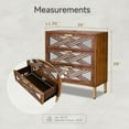 thumbnail image 3 of COZAYH 3-Drawer Modern Accent Dresser Mirror Front Storage Cabinet, Wood Finish, 3 of 11
