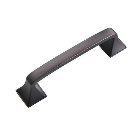 Utopia Alley Brax Pull Handle - Decorative Cabinet Drop Pull Handles- Vintage Cabinet Hardware with Hand Finished Oil Rubbed Bronze - Metal Drawer Pull Handle, 5.0" Center to Center