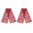 thumbnail image 4 of Wedding Table Runner, Lace Accents Valentine Day Table Runner 2 Pcs Multi Purpose  For Anniversary, 4 of 8