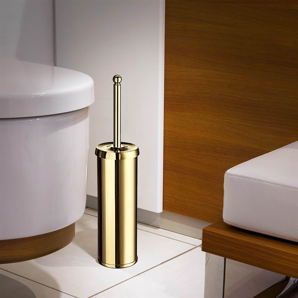 Toilet Brush in Polished Brass Finish