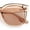 Beige, variant on Womens Fun Pop Color Oversized Horn Rim Retro Plastic Fashion Sunglasses Beige