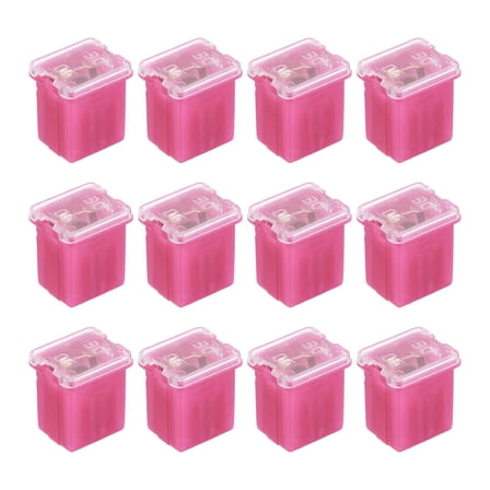 12 Pcs Low profile Car Fuses,32V DC 30A Box Shaped Cartridge Fuse Automotive