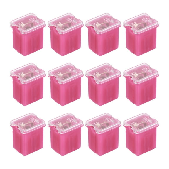 12 Pcs Low profile Car Fuses,32V DC 30A Box Shaped Cartridge Fuse Automotive