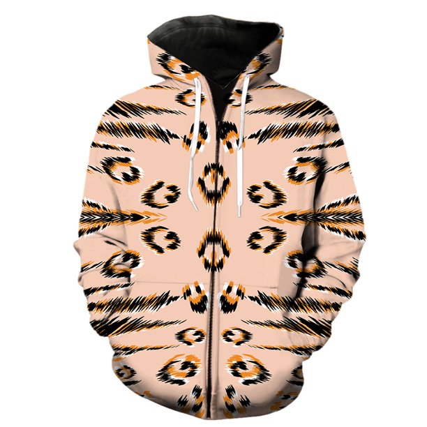 Sudadera con capucha y cremallera con estampado 3D de animales abstractos para hombre, ropa de calle para adolescentes, gran oferta 2024, divertida y genial, estilo Harajuku de manga larga de gran tam