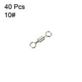 thumbnail image 3 of Fishing Barrel Swivels, 40 Pack 28LBS Copper Terminal Tackle for Fishing, Silver, 3 of 5