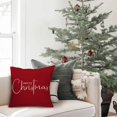 thumbnail image 3 of Christmas Pillow Covers Merry Christmas Throw Pillow Decorative Christmas Red Cotton Cloth Linen Cloth Pillow Cover Sofa Cover Decorative Rectangle Length 18X18 inches, 3 of 6